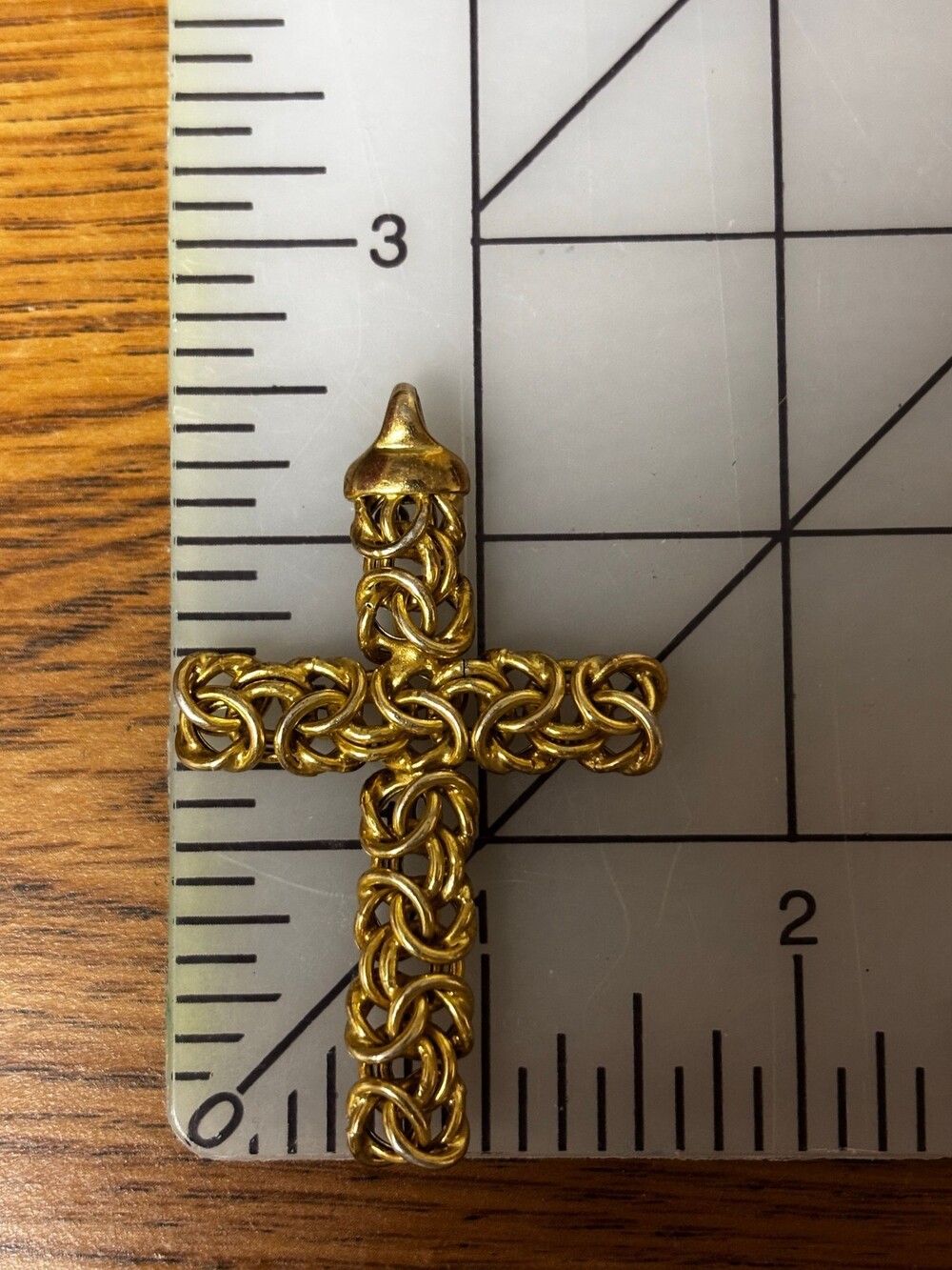 LIRM Italian 925 Sterling Silver Gold-Finished Byzantine Cross Pendant